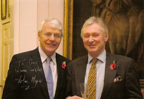 John Major + Guy Boursot at Huntingdon champagne tasting